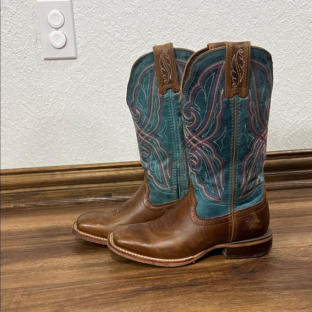 Durango Brown and Teal Boots